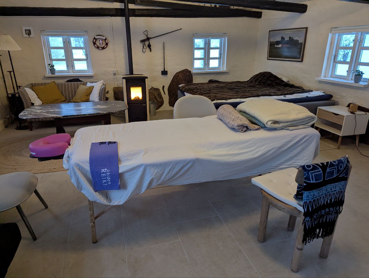 The practice space — natural, serene environment